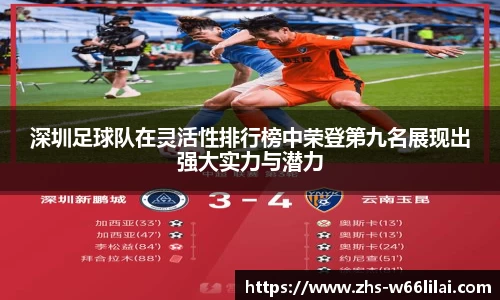 深圳足球队在灵活性排行榜中荣登第九名展现出强大实力与潜力